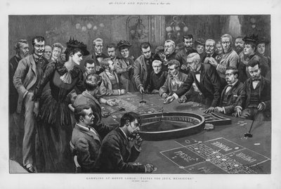Jeu de roulette au casino de Monte Carlo, Monaco - Everard Hopkins