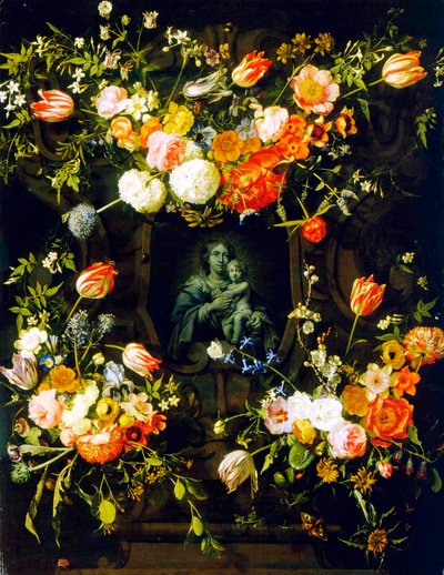 Madonna entourée de fleurs, 1662 - Eykens or Ijkens Ykens