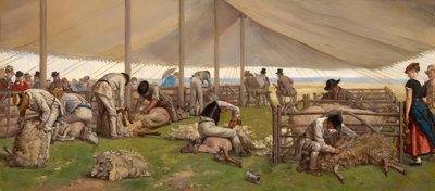 Un match de tonte de moutons - Eyre Crowe