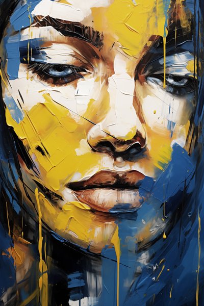 Visage féminin abstrait - F. Abderrahim