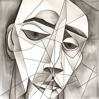 Dessin au crayon primitif abstrait d