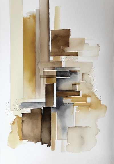 Peintures aquarelles abstraites - F. Abderrahim