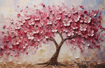 Harmonie florale brune : peinture à l