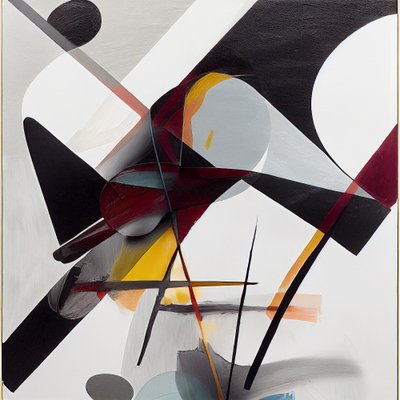 Composition abstraite de beaux-arts - F. Abderrahim