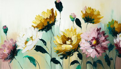 Nature morte florale horizontale - F. Abderrahim