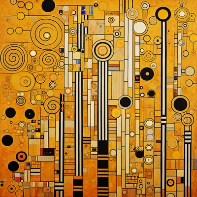 Motifs Minimalistes de Klimt, Décoration Moderne, Impressions Murales | Impressions sur Toile - F. Abderrahim