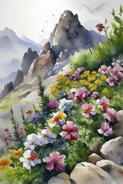 Fleurs au sommet de la montagne - F. Abderrahim