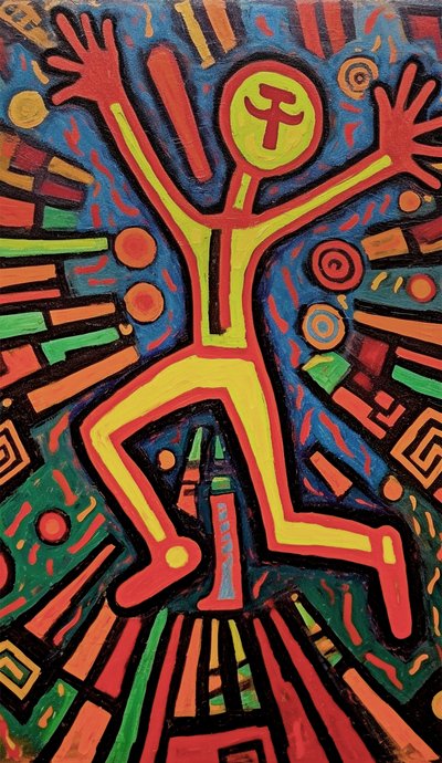 Peinture figurative native - F. Abderrahim