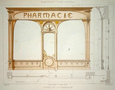 Conception pour une devanture de pharmacie, illustration de 