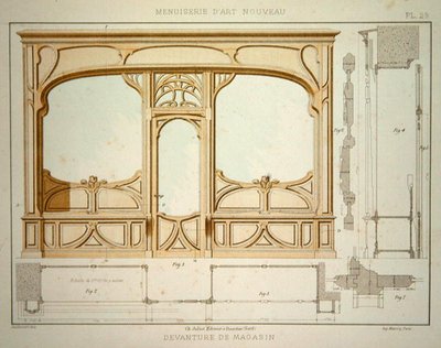 Conception pour une devanture de magasin, illustration de 