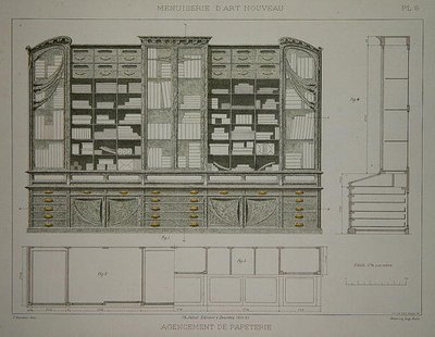 Design pour un cabinet de papeterie, illustration de 