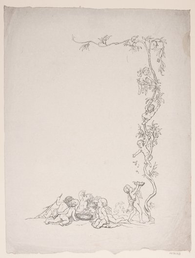 Basaren pour nourrices. Dessin pour le programme de fête - F. Hendriksen