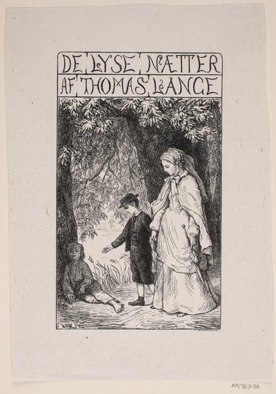 Page de titre pour Th. Lange "Les nuits claires" - F. Hendriksen