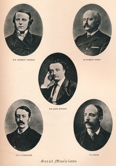 Grands Musiciens - Planche XI, vers 1880, 1895 - F. Jenkins Heliog