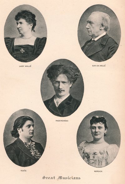 Grands Musiciens - Planche X., vers 1880, 1895 - F. Jenkins Heliog