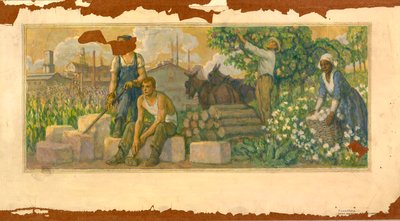Abundance of Today (étude murale, bureau de poste de Clarksville, Tennessee) - F. Luis Mora