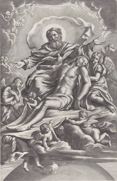 La Sainte Trinité, avec le Christ mort au centre entouré d
