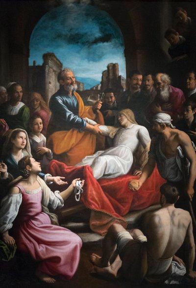 Saint Pierre ressuscite Tabitha - Fabrizio Santafede