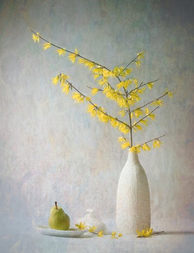 Fleurs jaunes et poire - Fangping Zhou