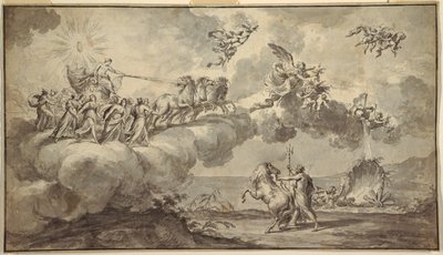Design de tapisserie: Apollon dans son char conduit par Aurore - Fedele Fischetti