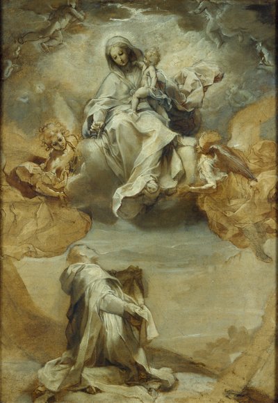 Saint Dominique de Guzman recevant le Rosaire, vers 1588 - Federico Barocci