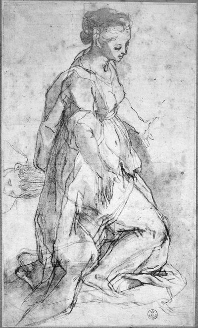 Étude pour la figure de la Vierge - Federico Fiori Barocci or Baroccio