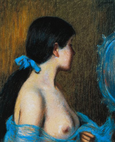 Jeune femme au miroir - Federigo Zandomeneghi