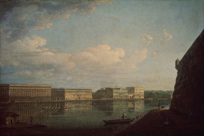 Quai du Palais vu de la forteresse Pierre-et-Paul, 1794 - Fedor Yakovlevich Alekseev