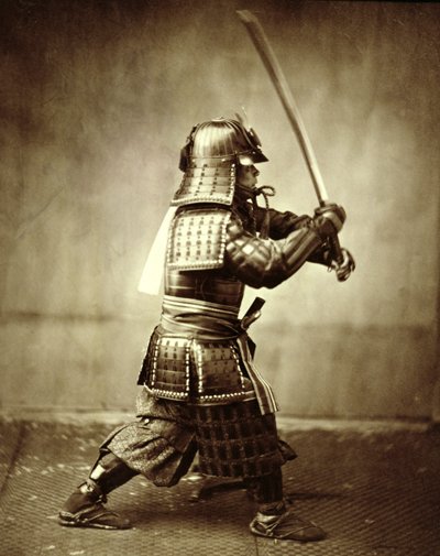 Samouraï avec épée levée, c1860 - Felice Beato