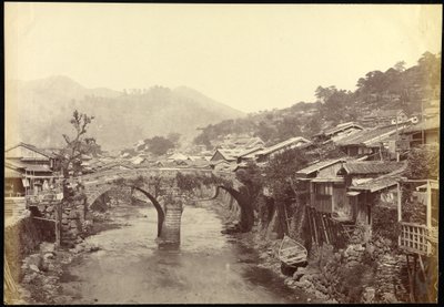 Pont de pierre à Nagasaki - Felice Beato