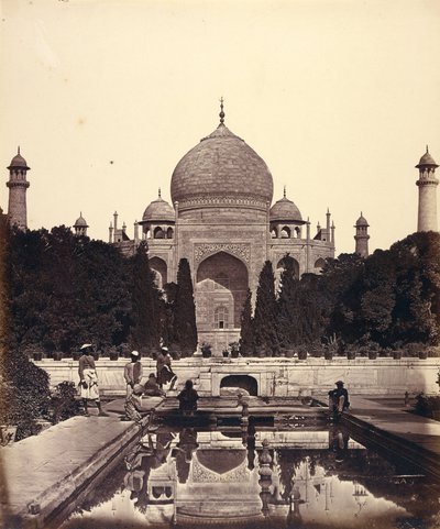 Le Taj Mahal avec les fontaines - Felice Beato