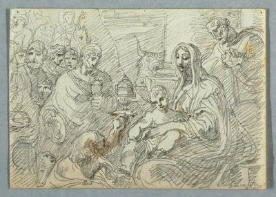 Adoration des Mages étude d