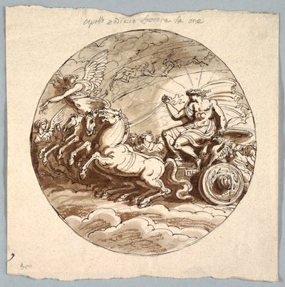Apollon dans un char avec l