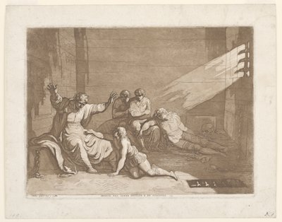 Le comte Ugolino della Gherardesca avec ses fils et petits-fils en prison - Felice Giani