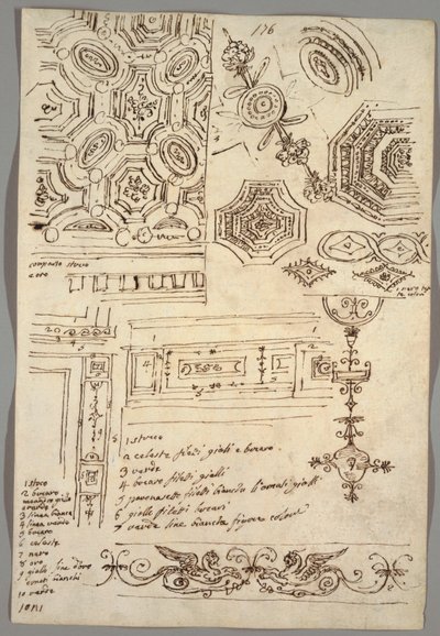 Motifs Décoratifs; Verso: Études Anatomiques - Felice Giani