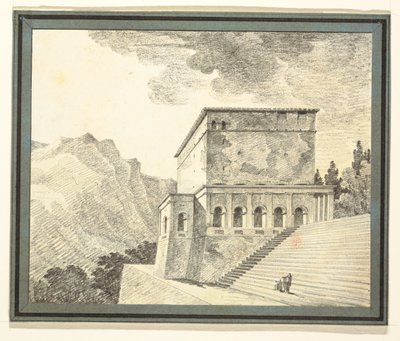 Temple classique imaginaire dans les montagnes - Felice Giani