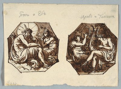 Jupiter et Hébé, Apollon et Terpsichore - Felice Giani