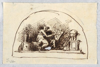 Lunette avec arts et sciences - Felice Giani