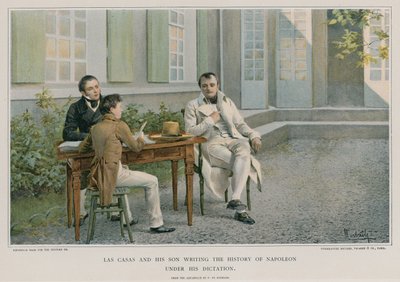 Las Casas et son fils écrivant l
