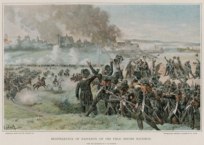 Réapparition de Napoléon sur le champ avant Ratisbonne - Felicien baron de Myrbach Rheinfeld