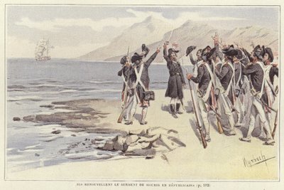 Soldats renouvelant leur serment de mourir Républicains - Felicien baron de Myrbach Rheinfeld