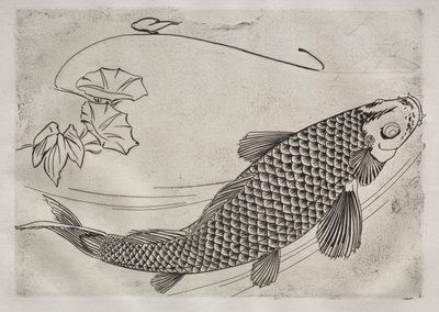 Service de table (service Rousseau) : Grand poisson de style japonais (n° 19) - Felix Bracquemond