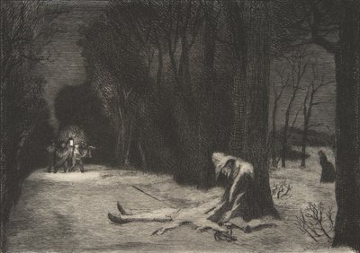 La Mort de Matamore Capitaine Fracasse, 1864 - Felix Bracquemond