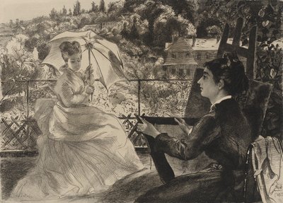 La Terrasse - Felix Bracquemond