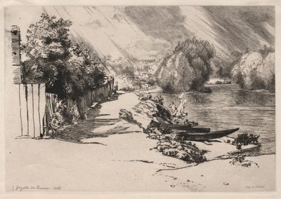 La Seine à Bas-Meudon avec les îles Seguin et Mottiaux - Felix Bracquemond