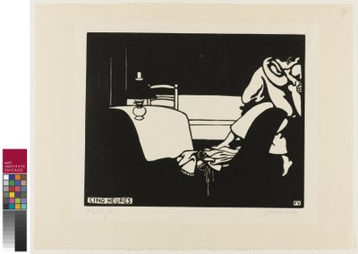 Cinq heures, planche sept de Intimités, 1898 - Felix Edouard Vallotton