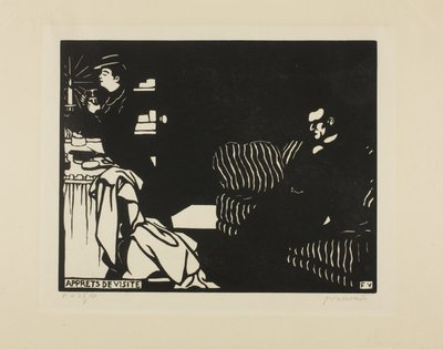Préparation pour une visite, planche huit de Intimités, 1898 - Felix Edouard Vallotton