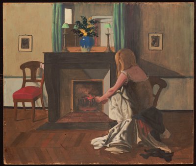 Intérieur avec une femme en chemise de nuit, 1899 - Felix Edouard Vallotton
