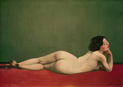 Nu couché au tapis rouge - Felix Edouard Vallotton
