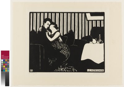 Le Mensonge, planche une de Intimités - Felix Edouard Vallotton